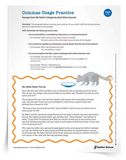 Commas Practice Grammar Worksheets Students Can Do At Home