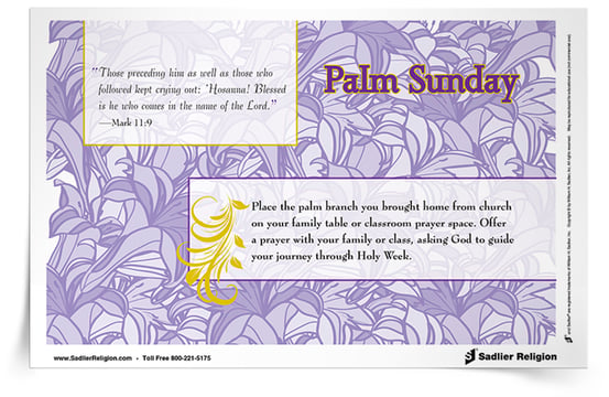 As a way to more fully participate in this sacred time, download Holy Week Reflection Cards and share them with members of your family or parish.