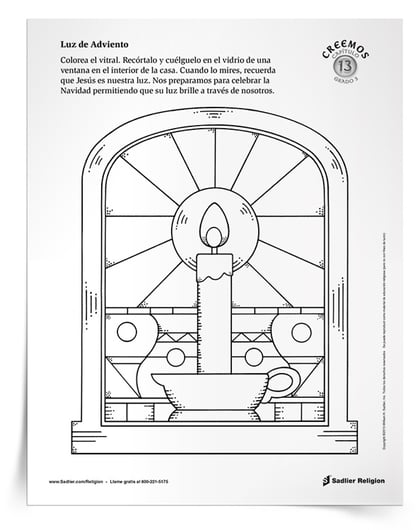 Todos podemos reflejar esa luz que es Jesús. Descargue la Actividad Luz de Adviento para recordar a los estudiantes que Jesús es nuestra luz.