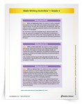 <em>Math Speaking and Writing</em> Activities