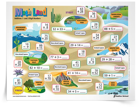 Fun ways to teach math - Math Land Game Board