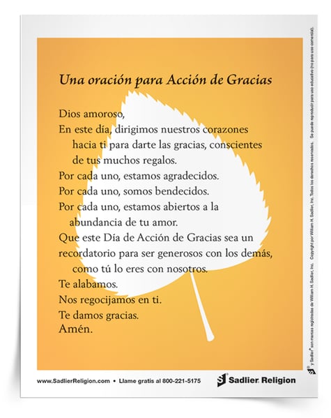 Oraciones de Acción de Gracias para niños y familias católicos