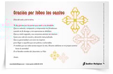 Estampa <em>Oración por todos los santos</em>