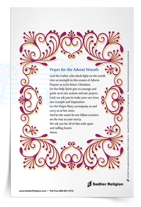 Download the Prayer for the Advent Wreath Prayer Card and herald it to all our brothers in Christ.