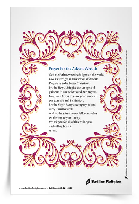 Download the Prayer for the Advent Wreath Prayer Card and herald it to all our brothers in Christ.