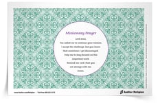 <em>Missionary Prayer</em> Prayer Card