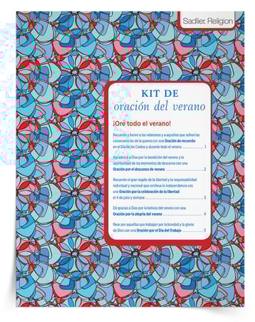 Descargue un kit que lo ayudará a orar durante todo el verano, y que ofrece un compendio de oraciones, perfecto tanto para las vacaciones de verano como para los momentos cotidianos durante los meses de verano.