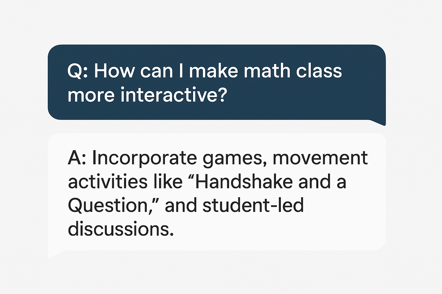 How can I make math class more interactive?