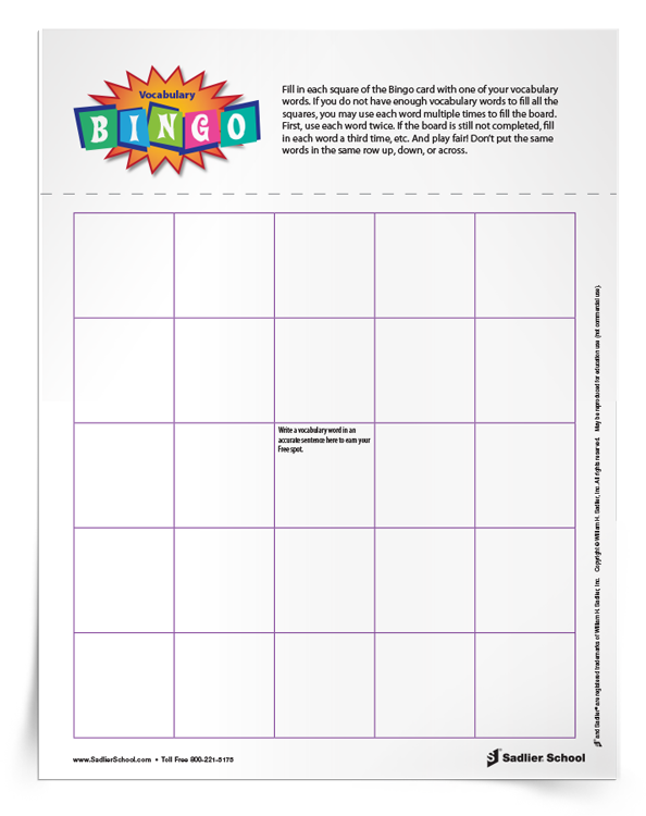 Seasons Bingo Game BUNDLE, Vocabulary Words