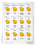 <em>Oranges to Oranges</em> Vocabulary Game