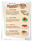 <em>The Perfect Meal</em> Vocabulary Activity