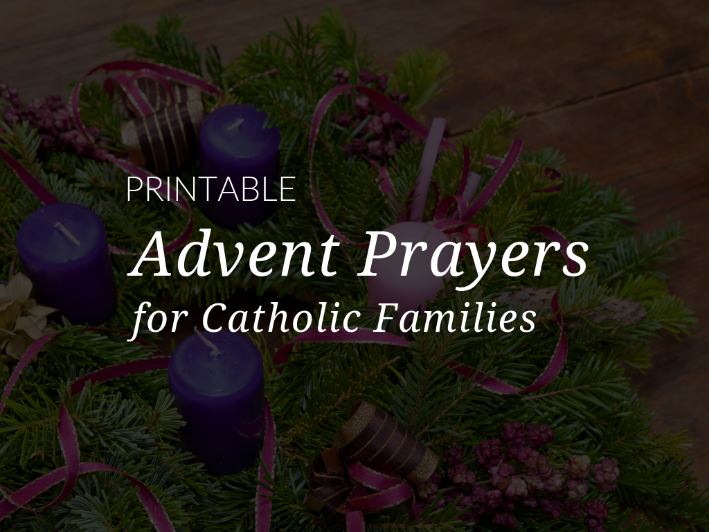 The liturgical year begins with Advent, the four weeks prior to Christmas. It is a season of preparation, waiting, and anticipation. Download and print these free Advent prayers for families to celebrate this joyous season.