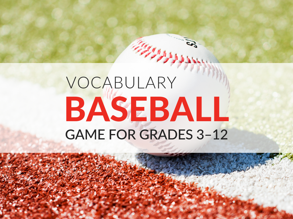 Opening day for Major League Baseball was March 28th. This is the perfect time of year to play the Vocabulary Baseball Game! This vocabulary game is guaranteed to be a home run with students! Download and print now.