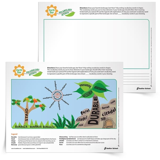 Celebrate Earth Day in your classroom and print the Earth Day Vocabulary Activity now. Download includes examples and student worksheets for elementary and upper grade levels.