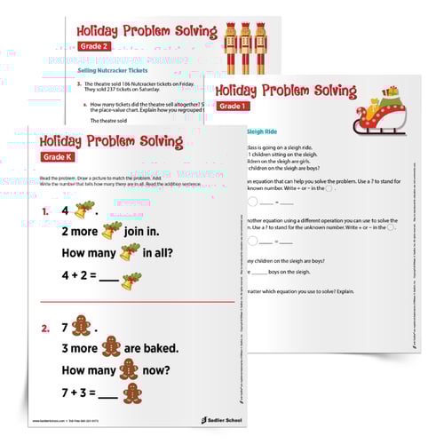 Free Printable Holiday Math Worksheets Winter Christmas Themed