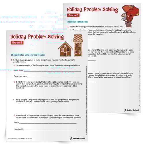 Free Printable Holiday Math Worksheets Winter Christmas Themed