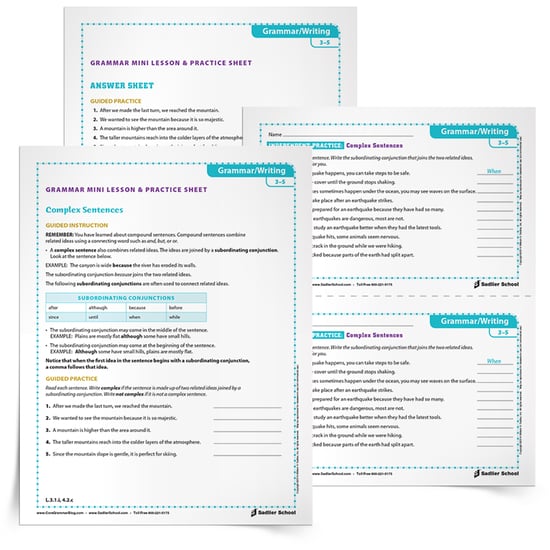 complex-sentences-elementary-grammar-worksheets-750px