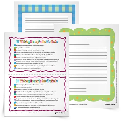 Summer Learning Activities - Summer Letter Prompts Printable