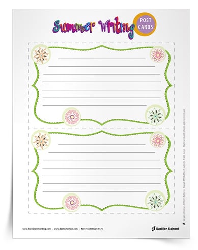 Summer Learning Activity - Summer Postcards