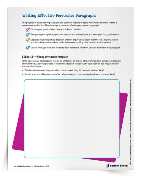 When Writing A Persuasive Claim Letter, You Should from www.sadlier.com