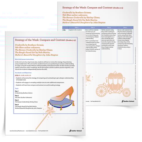 Free Printable Reading Comprehension Worksheets - Compare & Contrast Reading Lesson
