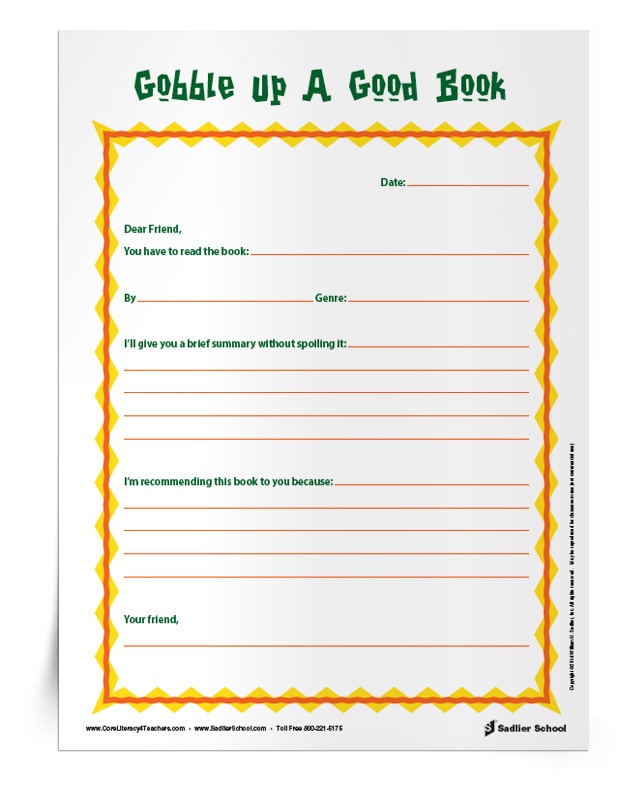 Recipe For Reading Sequence Chart Pdf