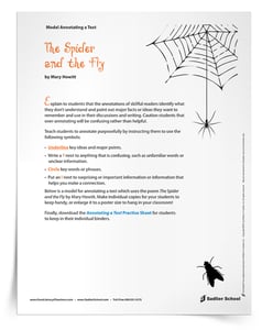 Close Reading Worksheet – Teaching Annotation 