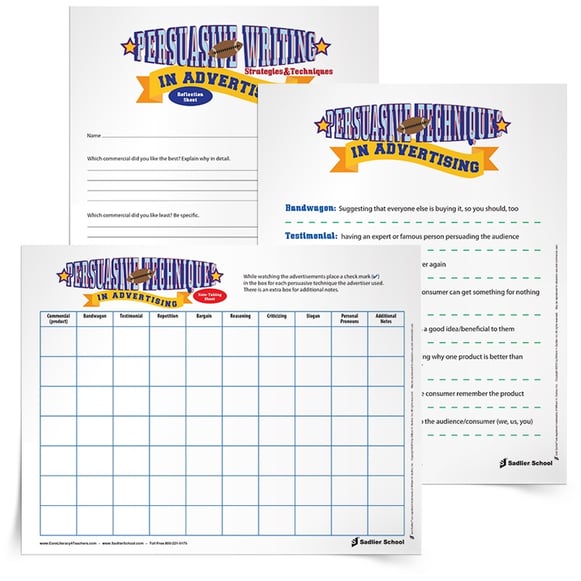 One Super Bowl lesson plan that has always been a winner is a lesson on “Persuasive Writing Techniques in Advertising.” I created this Super Bowl lesson plan for grade 5 students, but you can adapt it for other grade levels!  persuasive-writing-lesson-super-bowl-advertising-750px
