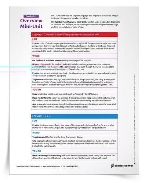 Teaching Point Of View An Overview For Grades 3 5
