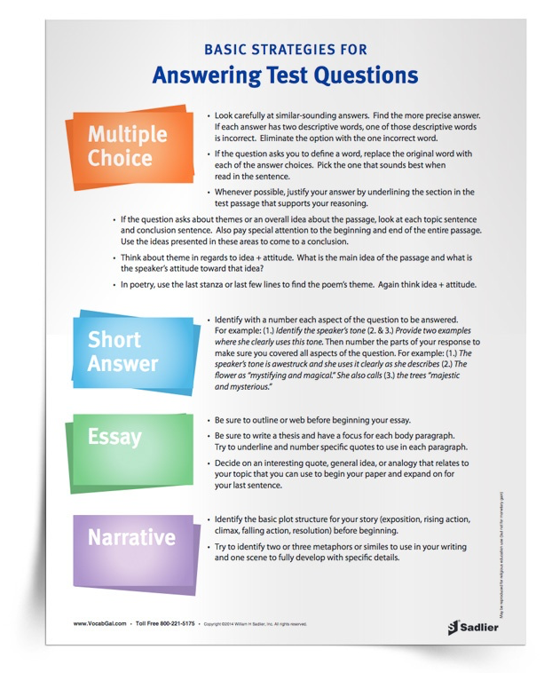 3 TestTaking Strategies for Elementary Students (Includes 10+ Printables)