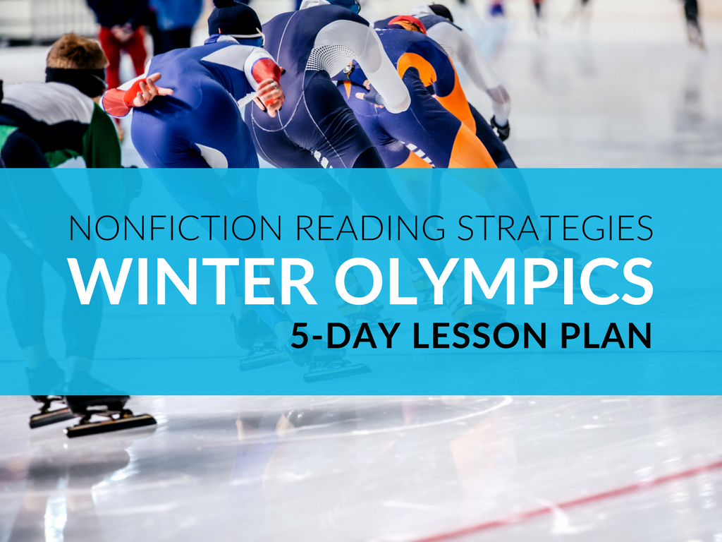 Using the following lessons teachers will help students construct meaning out of nonfiction texts. To assist teachers in implementing the nonfiction reading strategy lessons below, I've compiled all of the Winter Olympic lesson plan resources into a free downloadable kit. This kit includes a week’s worth of nonfiction reading strategies, instructional plans, reading material suggestions, and graphic organizers that coincide with each lesson.