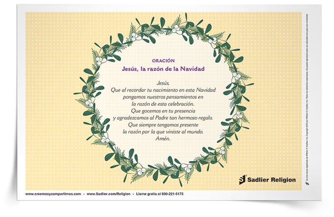 Descargue la Estampa de oración Jesús, la razón de la Navidad y compártala con su familia y su comunidad.