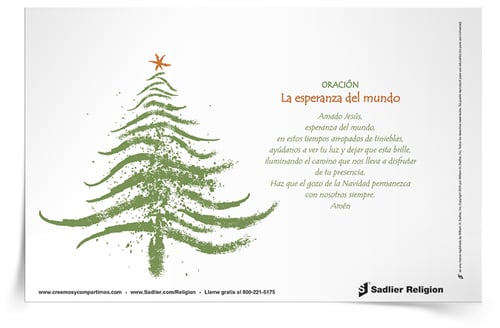 Encontremos claridad y luz en Jesucristo, él nos abrirá las puertas de la esperanza y el amor, especialmente en esta Navidad. Descargue la Estampa de oración La esperanza del mundo y compártala en familia.