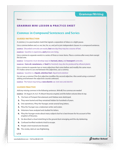 <em>Commas in Compound Sentences and Series</em> Mini Lesson & Practice Sheet