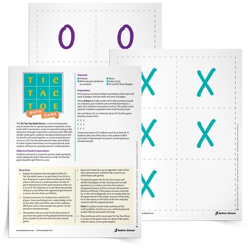 learning activities mathematics Collaborative Math Activity: Tic-Tac-Toe Math