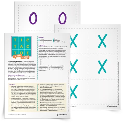 Collaborative Math Activity: Tic-Tac-Toe Math