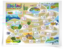 Fun Math Center Activities - Math Land Game Boards