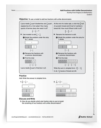 Adding Fractions Using Models Worksheets Grades 4 5