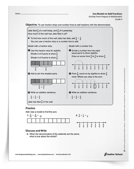 This post and its related FREE download provide you with materials to help your students with visual representation of adding fractions using models, such as number lines and fraction strips. 