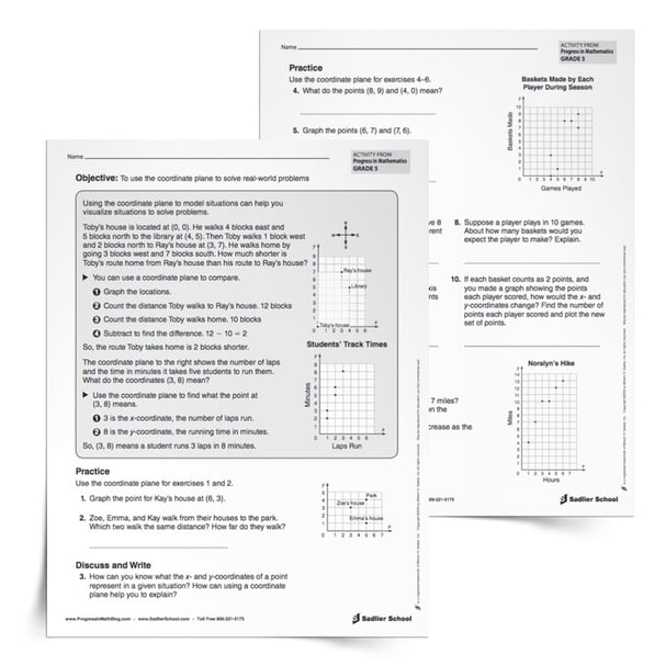 5th grade math worksheets coordinate plane