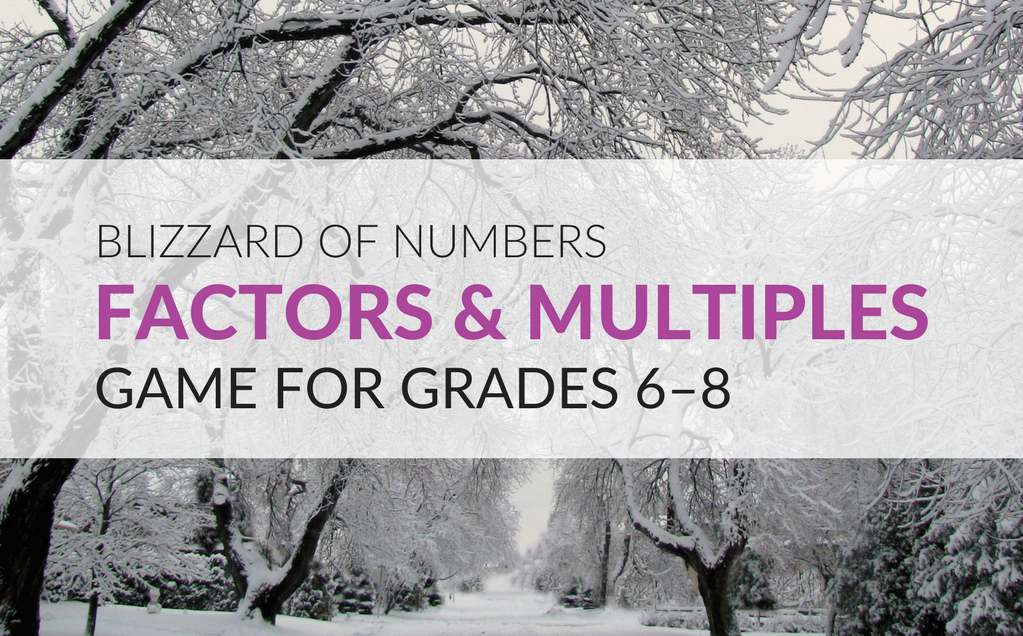 Blizzard of Numbers Factors and Multiples Game, Grades 68