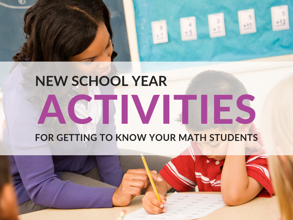 New School Year Activities to Get to Know Your Math Students