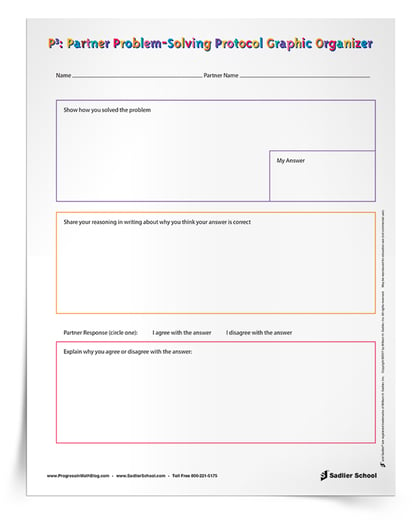 Mathematical practices PDF – P3 Graphic Organizer will help students explain their reasoning and critique the reasoning of their partner. 