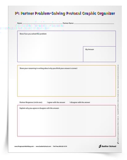 Mathematical practices PDF – P3 Graphic Organizer will help students explain their reasoning and critique the reasoning of their partner. 