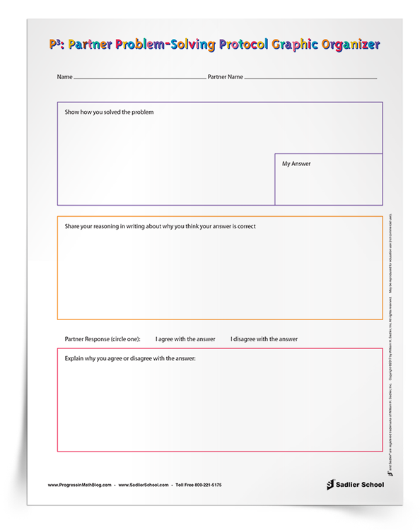 Partners In Problem Solving P3: Partner Problem-Solving Protocol and Graphic Organizer