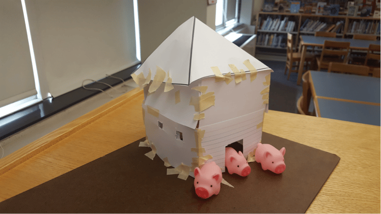 With the Three Little Pigs STEAM Activity students will engage in Science, Technology, Engineering, Arts, and Mathematics activities that also connect to reading. Students will team up to build houses for the Three Little Pigs out of index cards and masking tape. After subjecting the constructed houses to a wind test, teams will have the opportunity to reinforce their structures before a second wind test! Download the STEAM lesson plan template to get started. steam-stem-lesson-plan-template-model