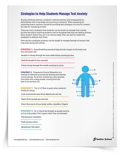 Anxious thinking restricts a student’s working memory and consequently hinders their ability to demonstrate their knowledge. In the Math Test-Taking Strategies Kit I've included a tip sheet for educators that outlines four strategies students can be taught to manage feelings of anxiety that may arise during test-taking (or life). strategies-to-help-students-manage-test-anxiety-math-test-taking-strategies-750px.png