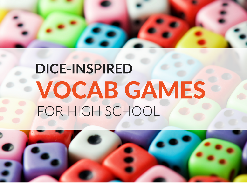 I firmly believe you cannot have enough vocabulary games for high school students. Having a stockpile of vocab games will come to your aid numerous times throughout the year. Here are two dice-inspired vocabulary games for high school students!