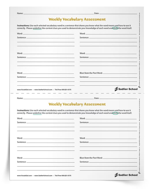 I can’t stand it when teachers give students weekly vocabulary quizzes with fill-in-the-blank sentences or multiple-choice answers!  While this may be necessary during semester or final exams, a (bi)weekly vocabulary quiz works best when students use the vocabulary words authentically. As an alternative to the "traditional" vocabulary quiz, early in my teaching career I started using vocabulary assessments that allow me to see the depth of each students' vocabulary knowledge.  To support meaningful vocabulary assessments in my classroom I created the Differentiated Weekly Vocabulary Assessment Handout. 