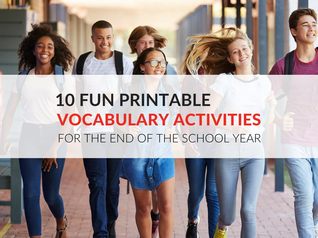 Ten fun vocabulary activities and games that will keep students learning until the end. For teachers, specialists and administrators, these gems provide opportunities to keep learning even in the midst of goofy schedules, humid temperatures and even a recalcitrant student or two.